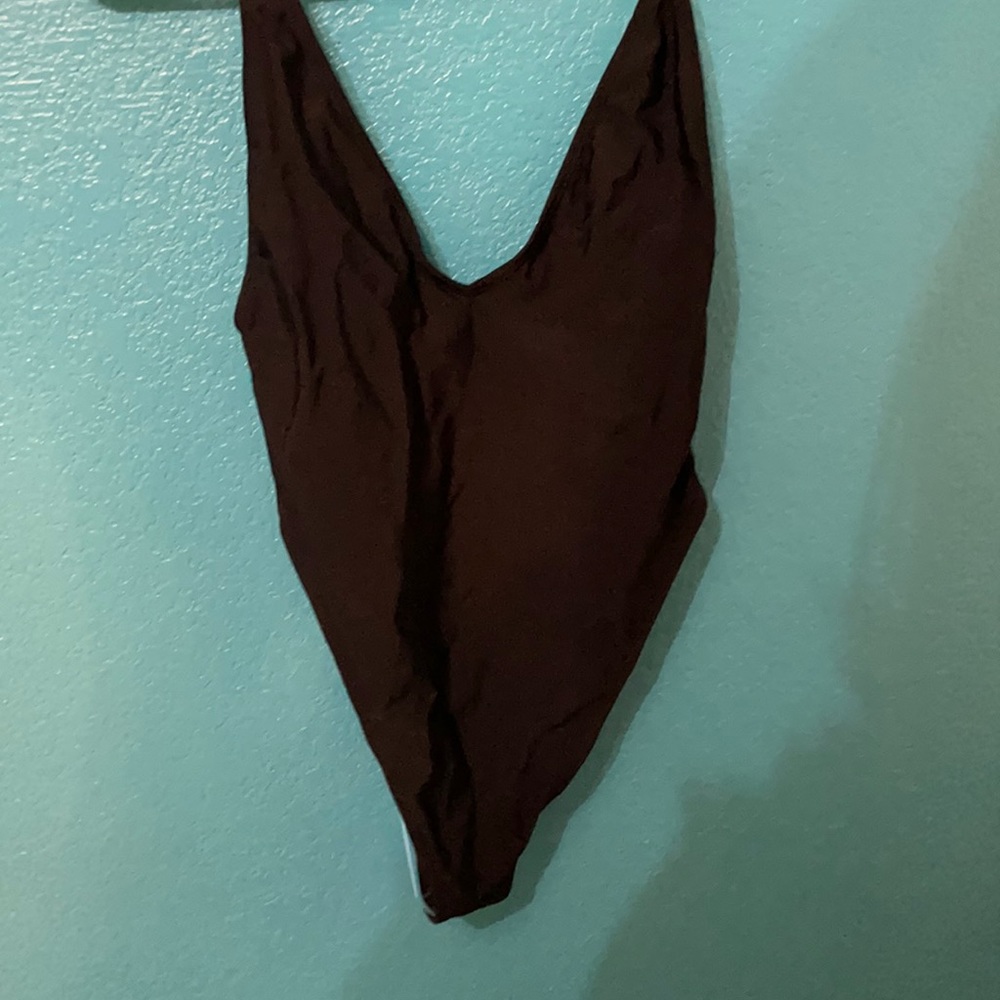 ASOS Thong Black One piece Swimsuit- S/8